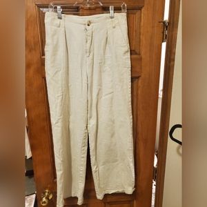 Cider Twill Cream Wide Leg Pant